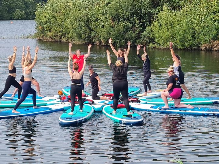 Group paddleboard session